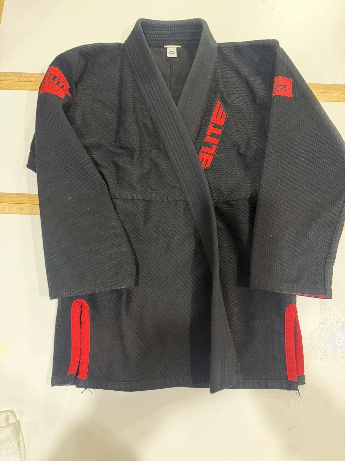 Elite Sports BJJ Jiu-Jitsu Gi Jacket Kimono Top C2 Black Red Technical Fightwear