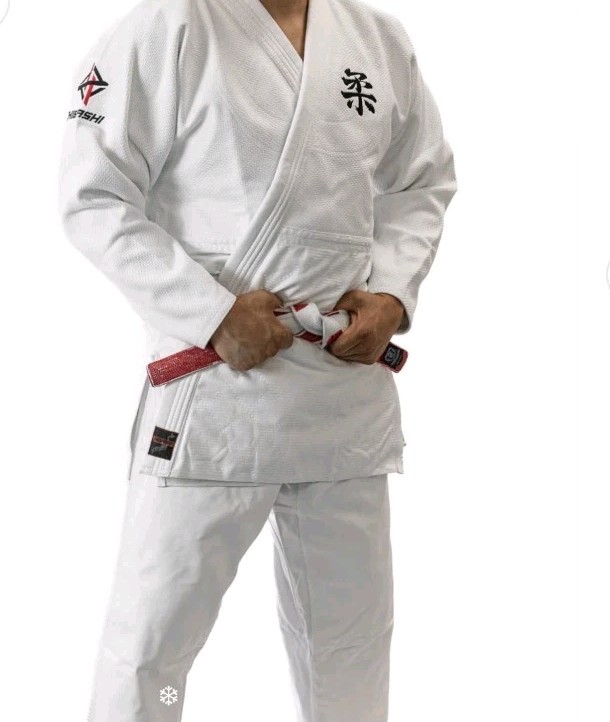 Higashi Brand Judo Bjj Gi, White Size 6.5
