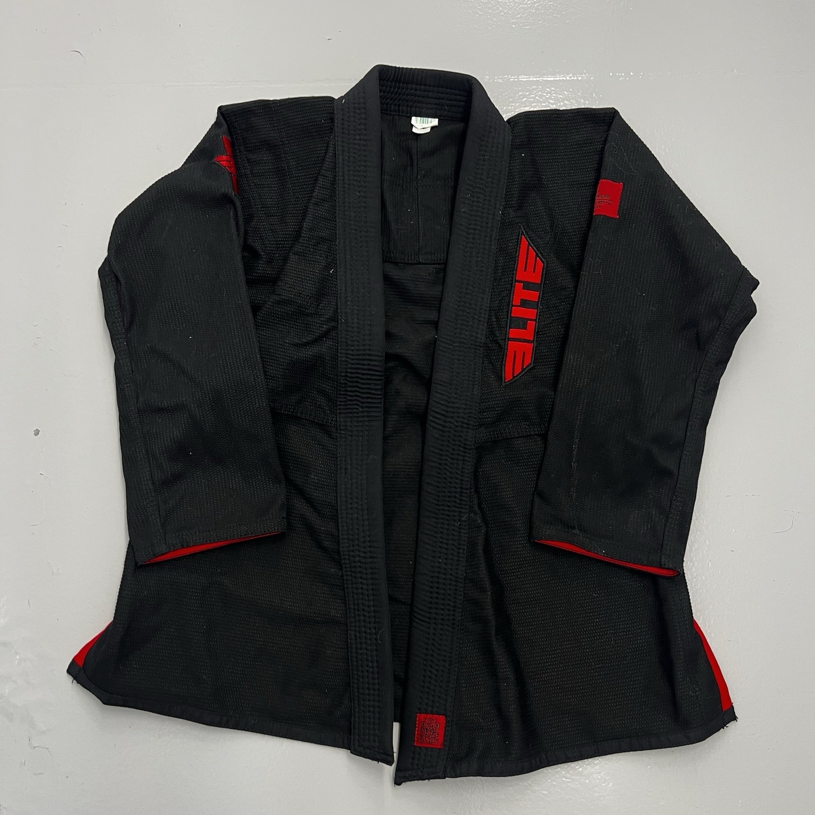 Elite Gi Adults C2 Black Red Marital Arts Uniform Top BBJ Polyester Blend