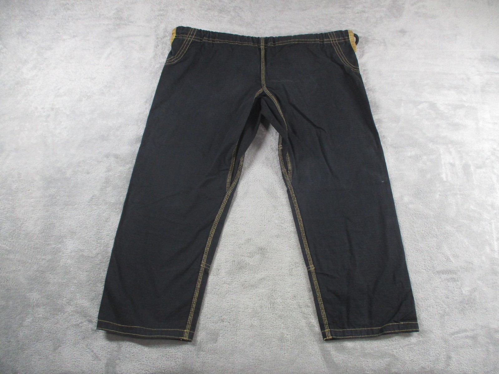 Break Point Deluxe Jiu-Jitsu Gi Set Boys Black Yellow Stitch Made In Pakistan