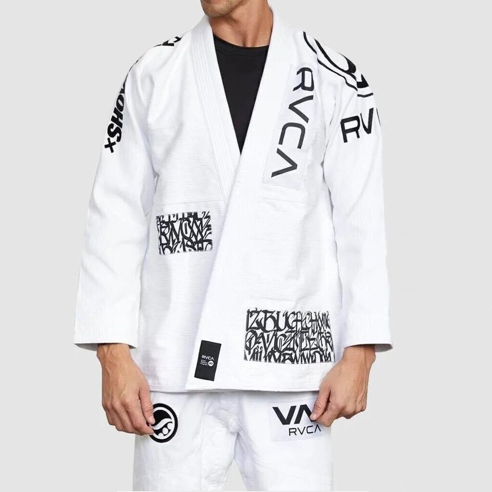 Best Selling White Shoyoroll RVCA BJJ Gi Jiu Jitsu Suit Batch# 60 With Bag