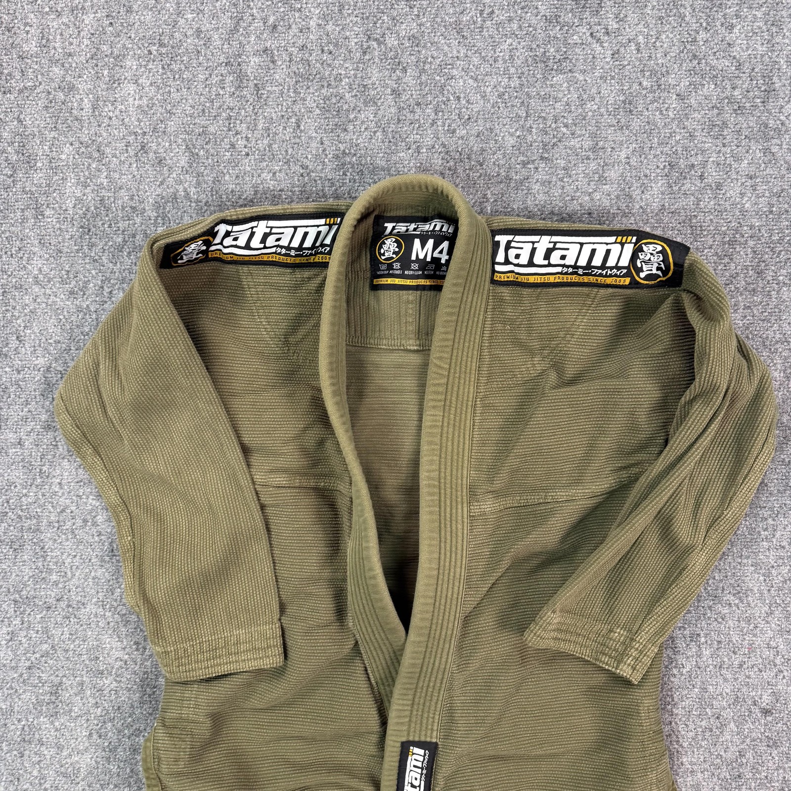 Tatami BJJ Gi Jacket Kids M4 Medium Green Checkmat Valencia Jiu Jitsu Kimono
