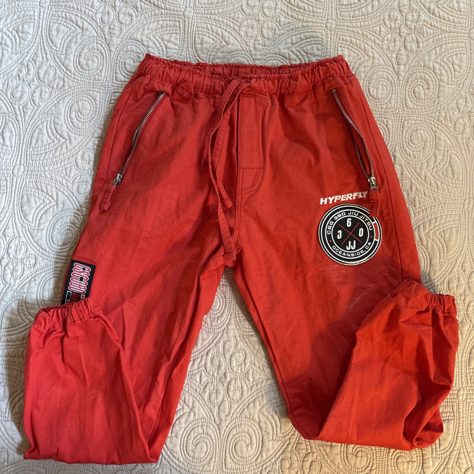 CSG 360 JJ Authentic Hyperfly Red Pants Size M Jiu Jitsu