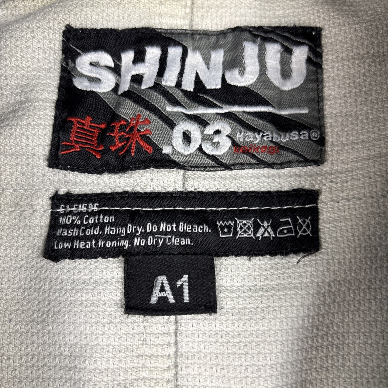 Hayabusa Shinju .03 BJJ Gi Jacket Mens Size A1 Black Jiu Jitsu Kimono Top READ