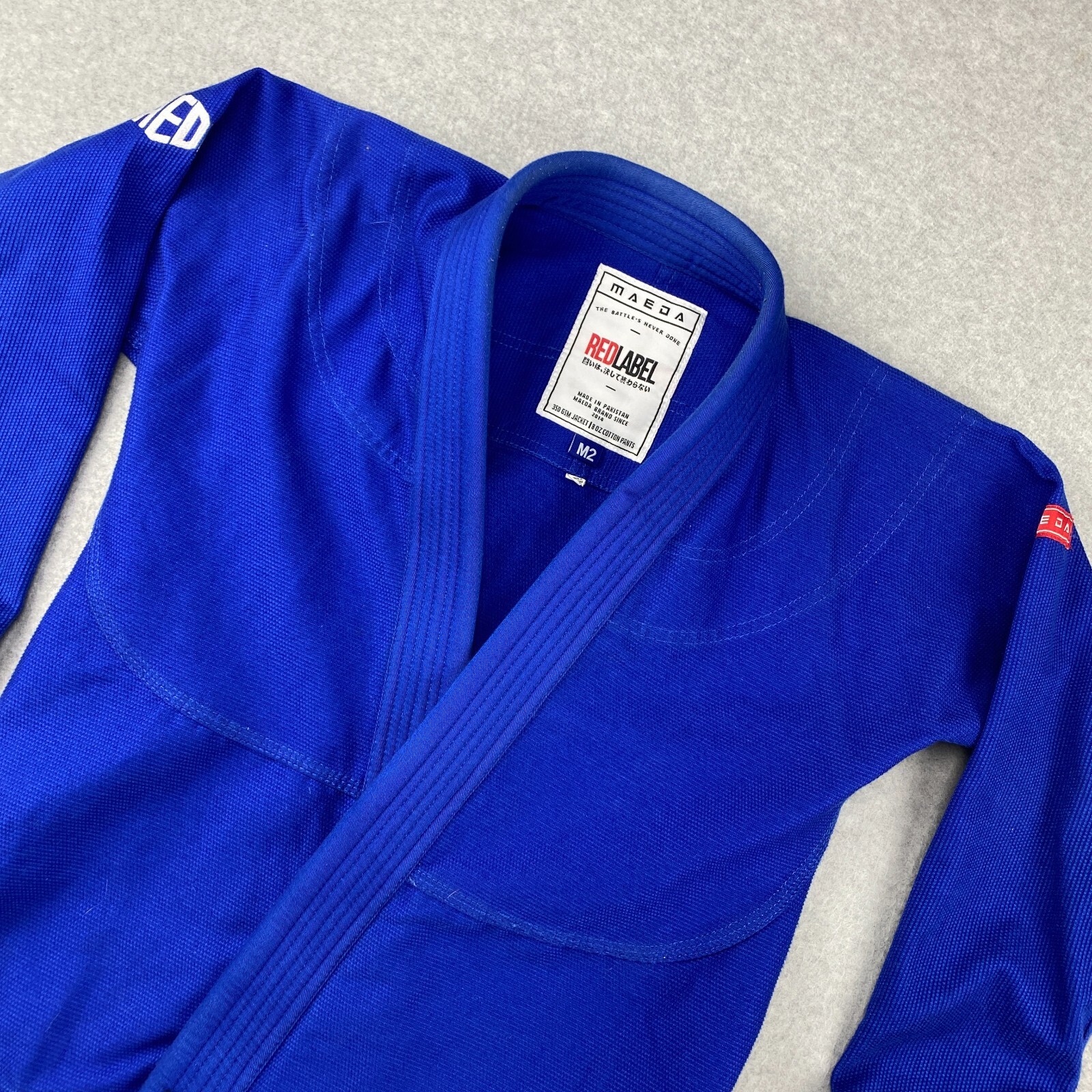 Maeda Gi Jacket Size M2 Blue Red Label Performance Utility Jiu Jitsu Kimono 350