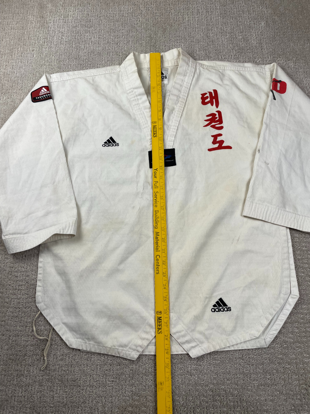 Vintage Adidas WTF Taekwondo Korea Uniform Unisex 3 White Pants Top Training 90s