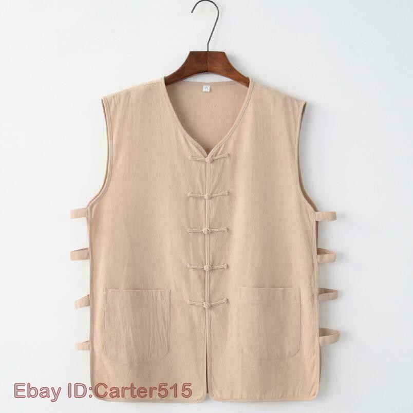 Chinese Kung Fu Tai Chi Vest Sleeveless Garment Martial Arts Wingchun Uniform