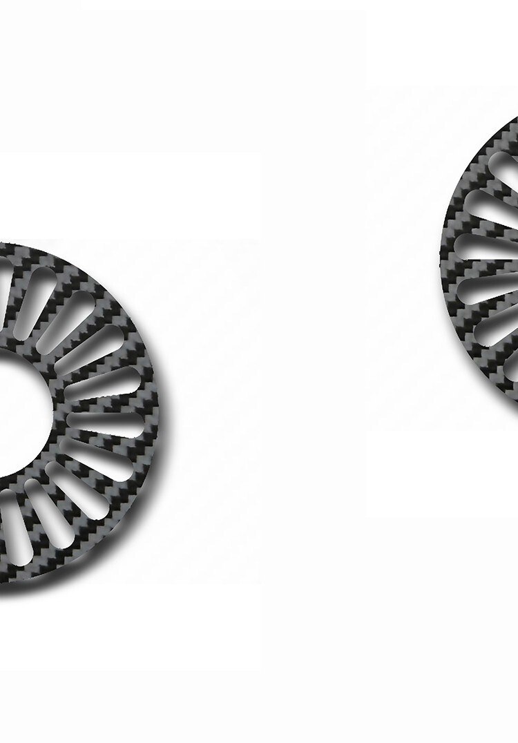 Carbon TSUBA for kendo shinai with 20 chrysanthemums pebles