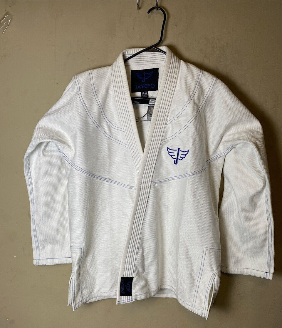 JAYEFO Adult A2 White Brazilian Jui Jitsu Top Uniform Fighting