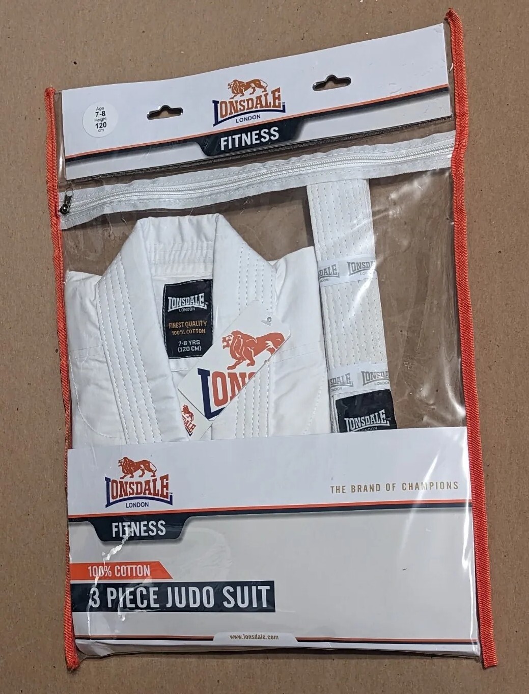 Lonsdale London 3 Piece Martial Arts Judo Suit White ages 7-8 Height 120cm