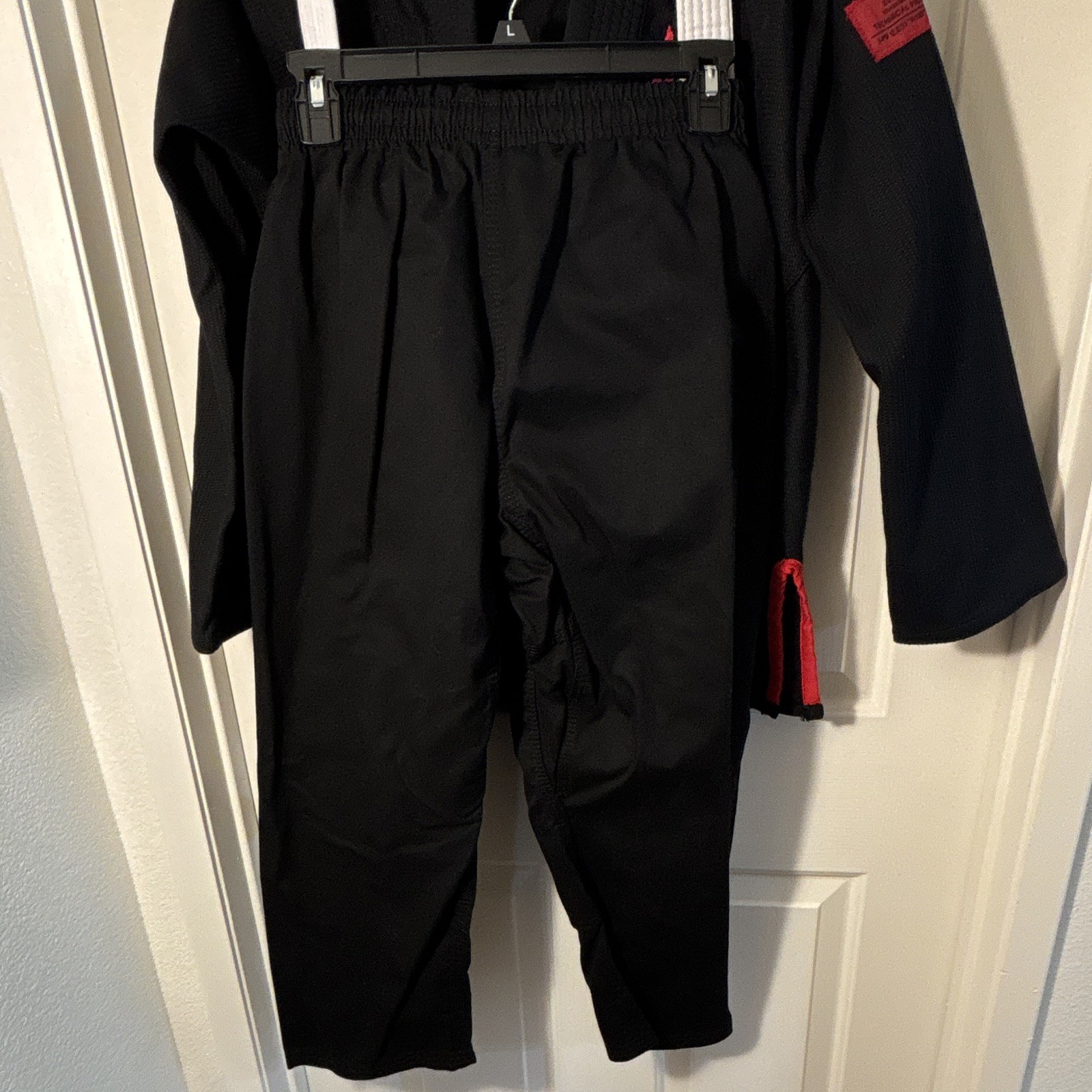 Elite BJJ Jiu-Jitsu Gi Uniform Black/Red w/ White Belt Adult Unisex C3