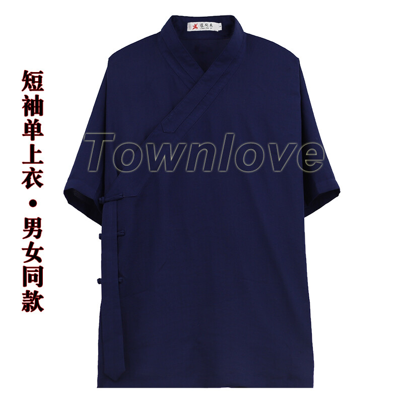 Unisex Wudang Taoist Cotton Linen Robe Kung Fu Tai Chi Uniform Martial Arts Suit