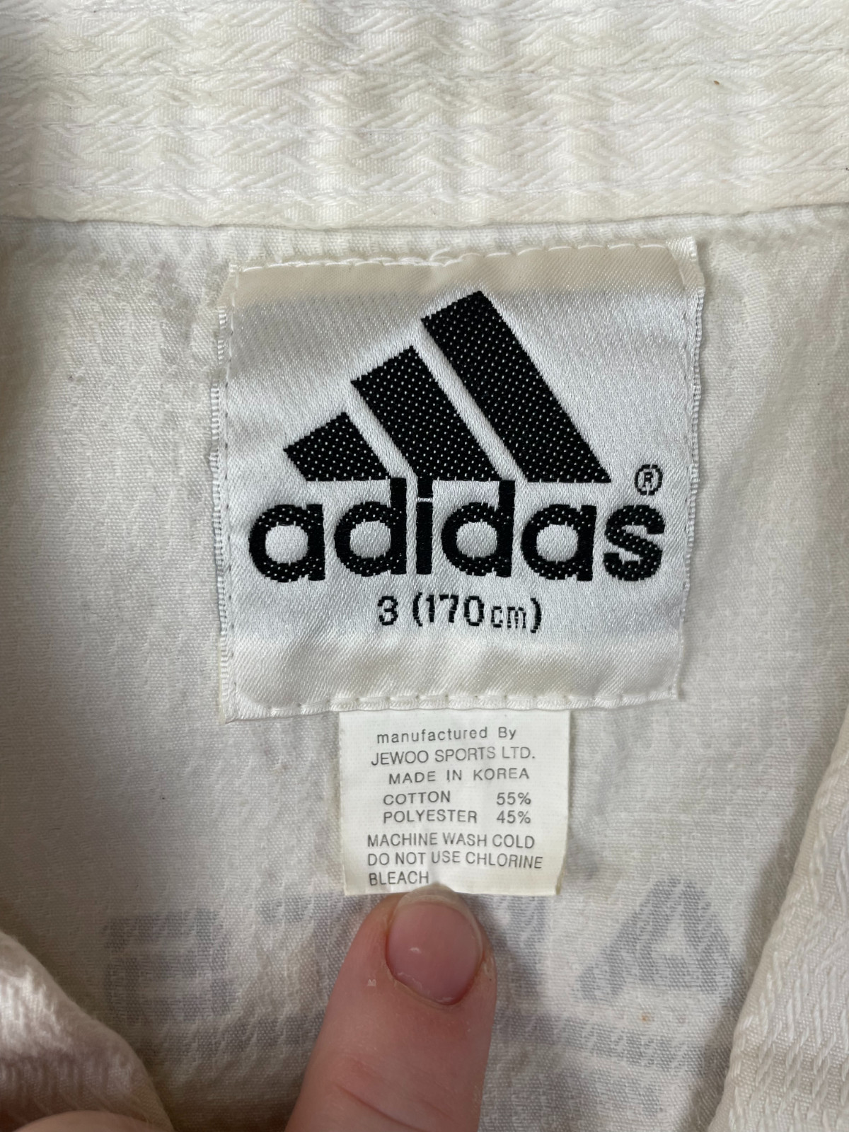 Vintage Adidas WTF Taekwondo Korea Uniform Unisex 3 White Pants Top Training 90s