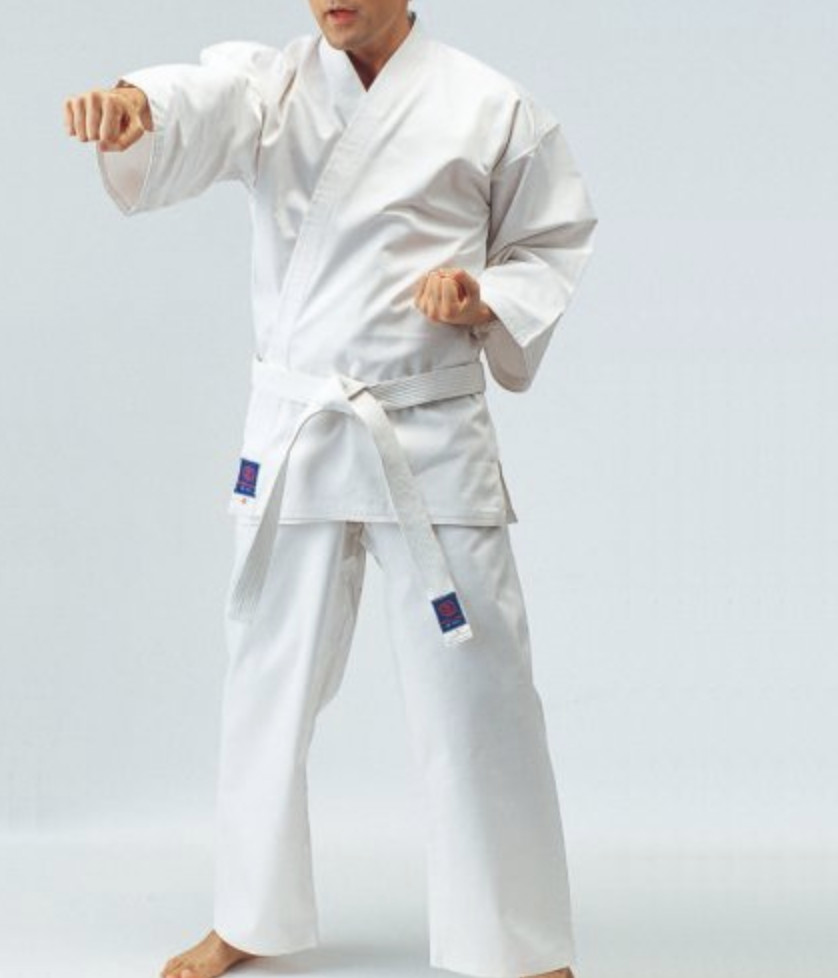 Kusakura JAPAN Karate gi wear Karategi Jacket Pants Obi Belt Set White R9