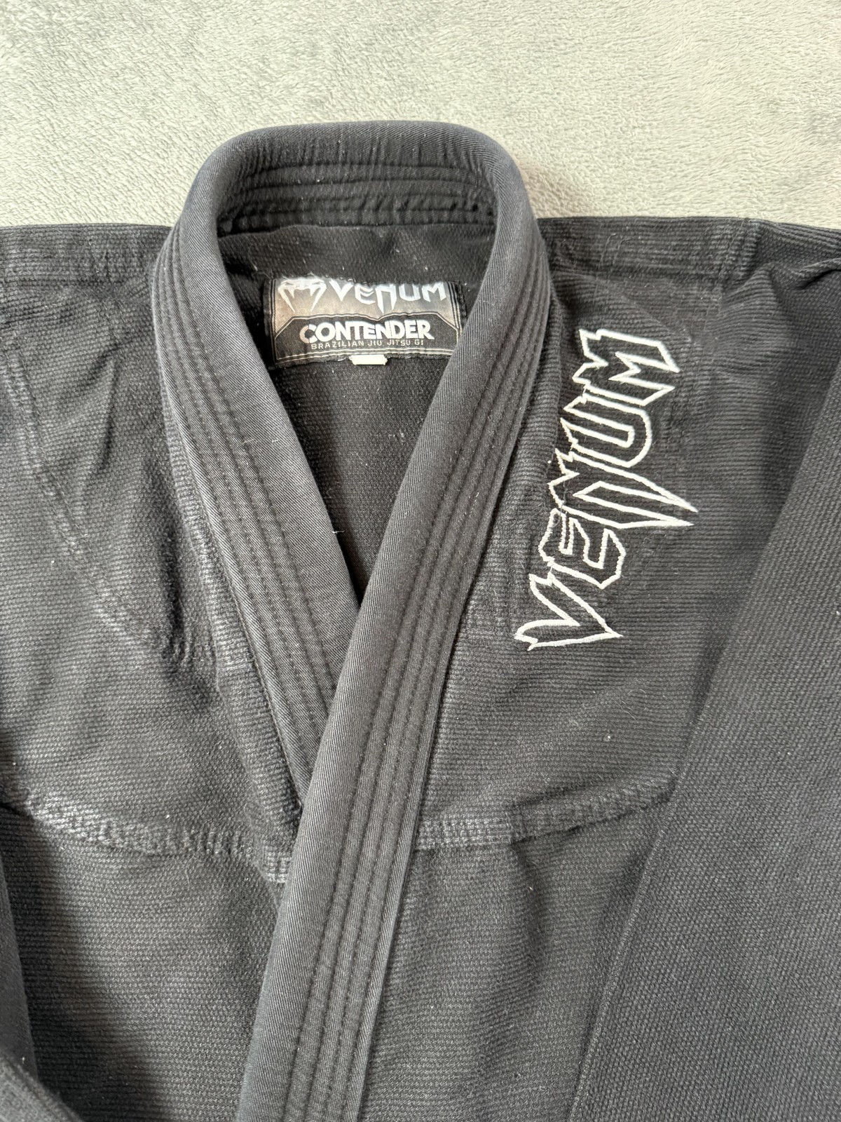 Venum Contender BJJ Gi Jacket Top A1 Small Black 100% Cotton Mens Jiu Jitsu
