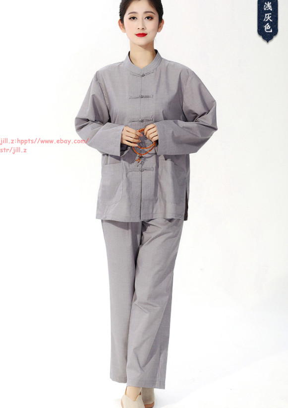 New Unisex Cotton Buddhist Shaolin Monk Clothing sets Kung fu Suit Arhat Uniform