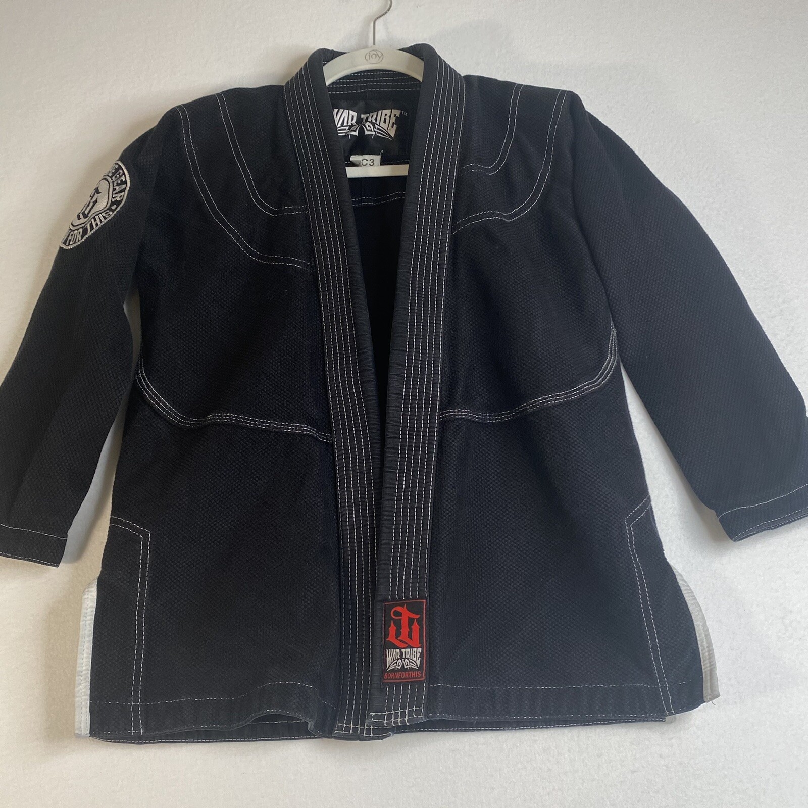 War Tribe Gi Kids Size C3 Black MMA Ju Jitsu Top