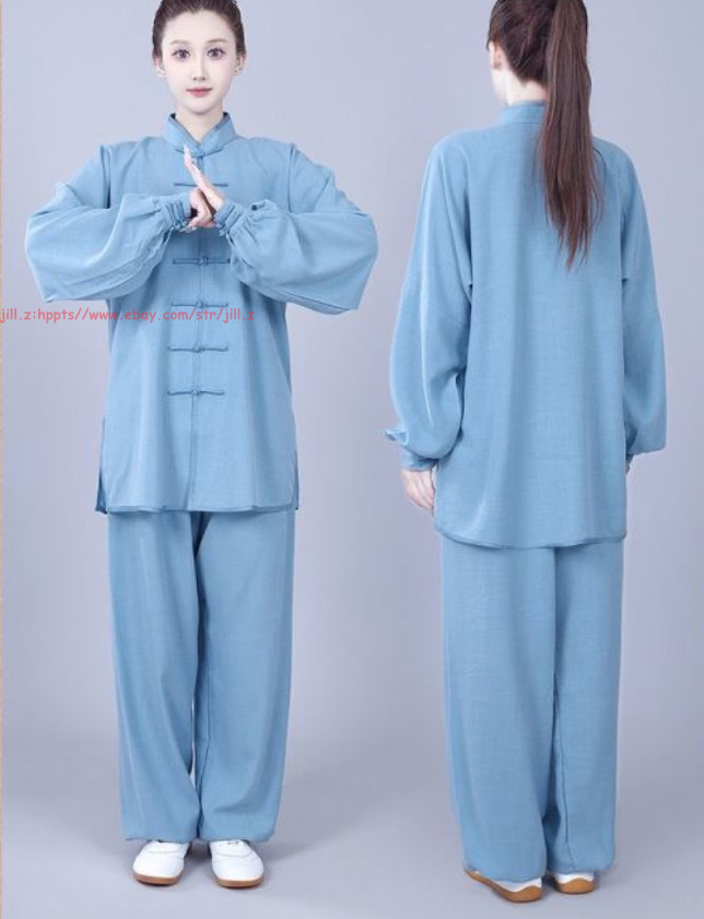 Unisex Kung Fu Tai Chi Suit Cotton Linen Shirt+Pants Wushu Martial art Uniforms