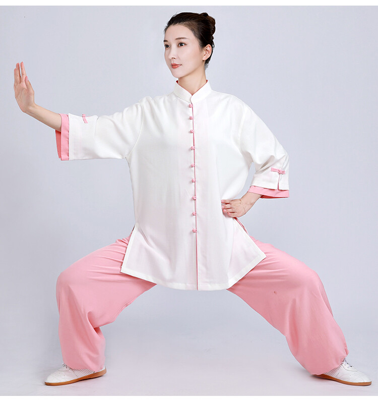 Summer Breathable Short Sleeve Kung Fu Shirts Wing Chun Training Vintage Sport