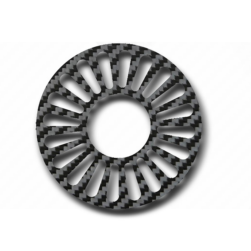 Carbon TSUBA for kendo shinai with 20 chrysanthemums pebles