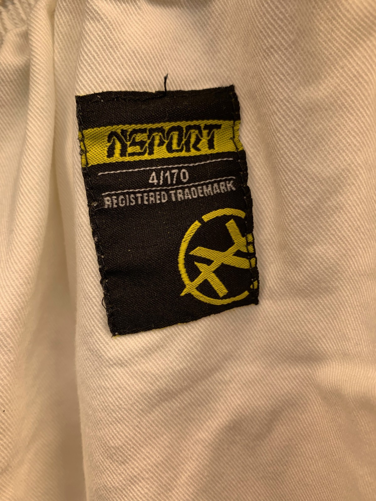 NWT NSport Children’s Unisex 4/170 White Karate Suit Uniform Drawstring Bottoms