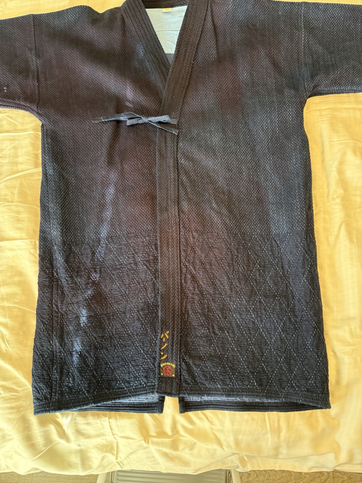 Vintage Japanese Kendo Set Masahiro A4 Kendogi & Size 28 Hakama Indigo Dye Japan