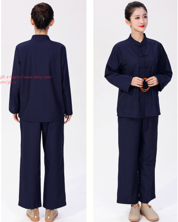 New Unisex Cotton Buddhist Shaolin Monk Clothing sets Kung fu Suit Arhat Uniform