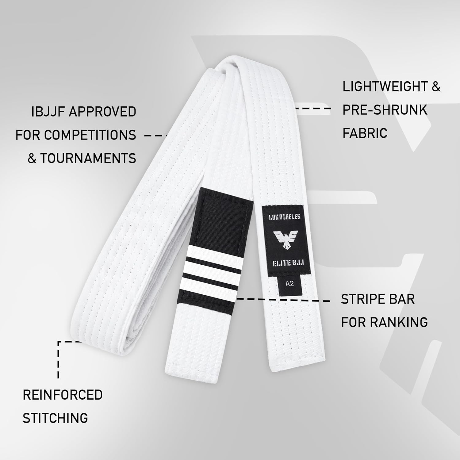Adults Brazilian Jiu Jitsu Belts for Men & Women,Cotton IBJJF Approved BJJ Be…