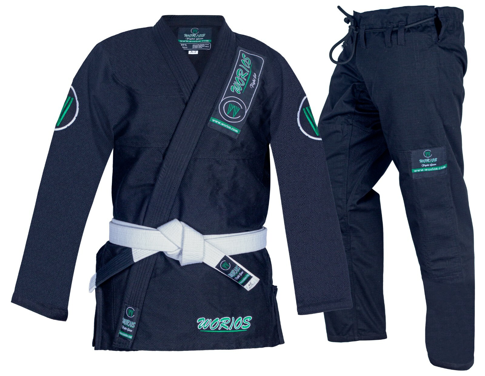 Worios Competition I Brazilian JiuJitsu Grappling Gi Black