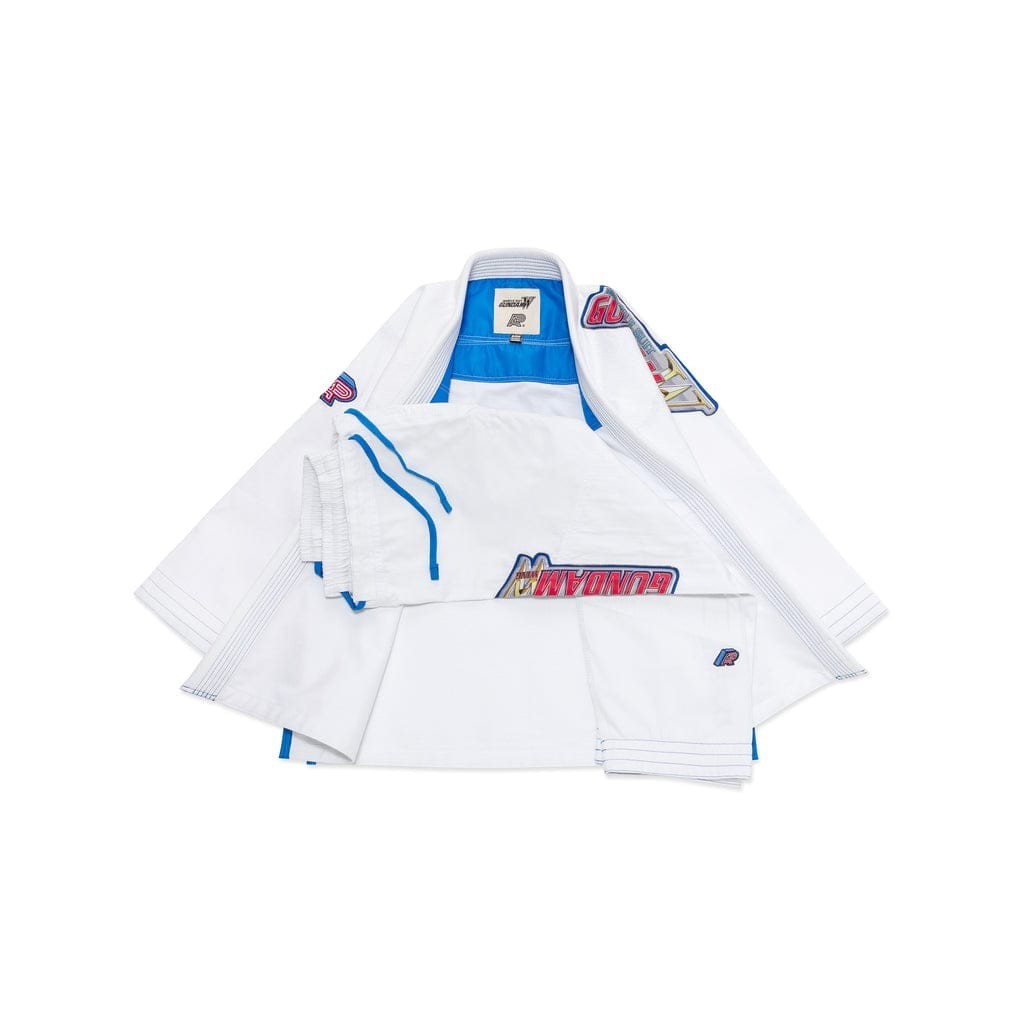 Albino & Preto x Wing Gundam BJJ Gi Kimono White 450 GSM Premium Jiu Jitsu