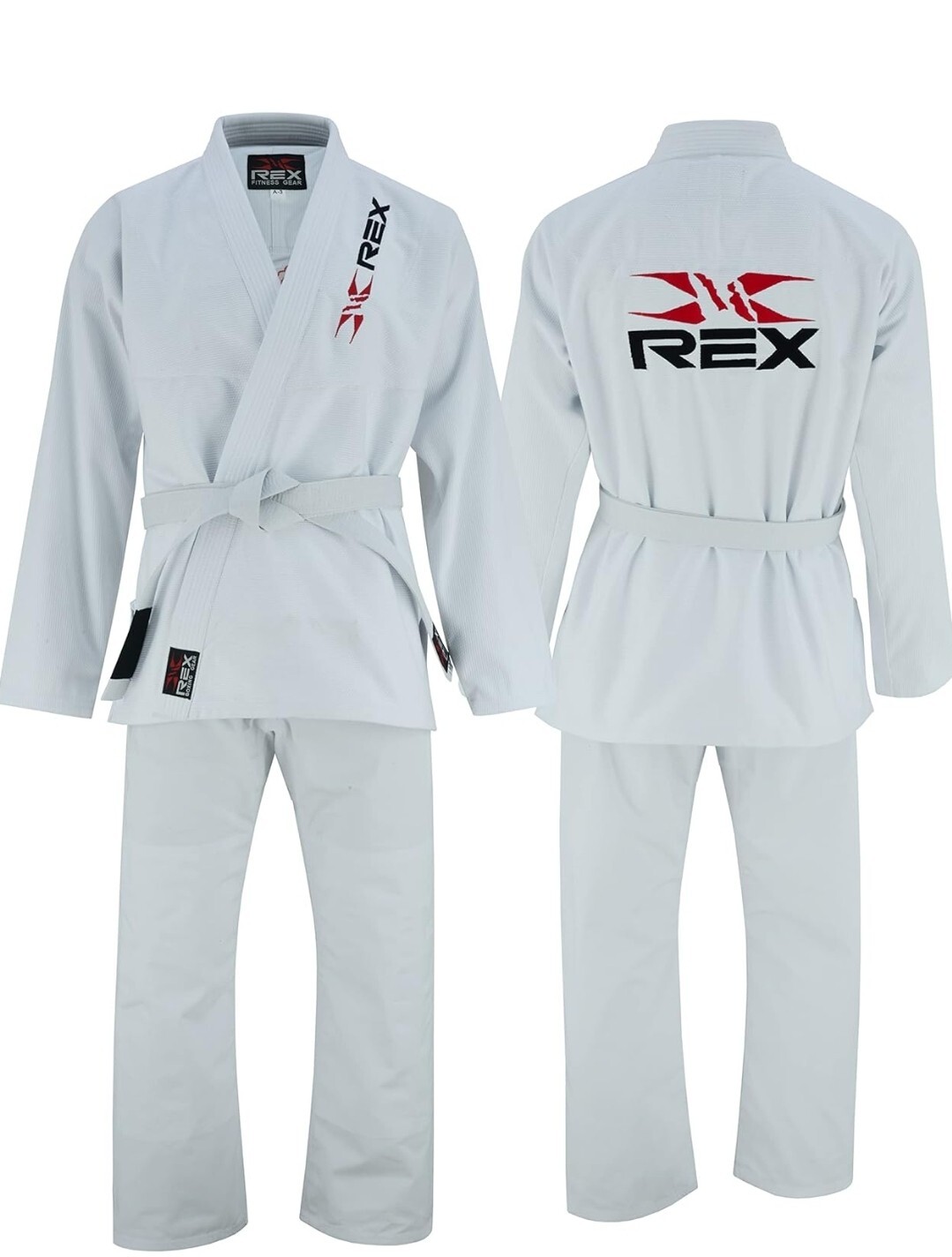 Rex Double Weave BJJ Gi Kimono, 100% cotton Preshrunk, Jiu Jitsu Uniform K2