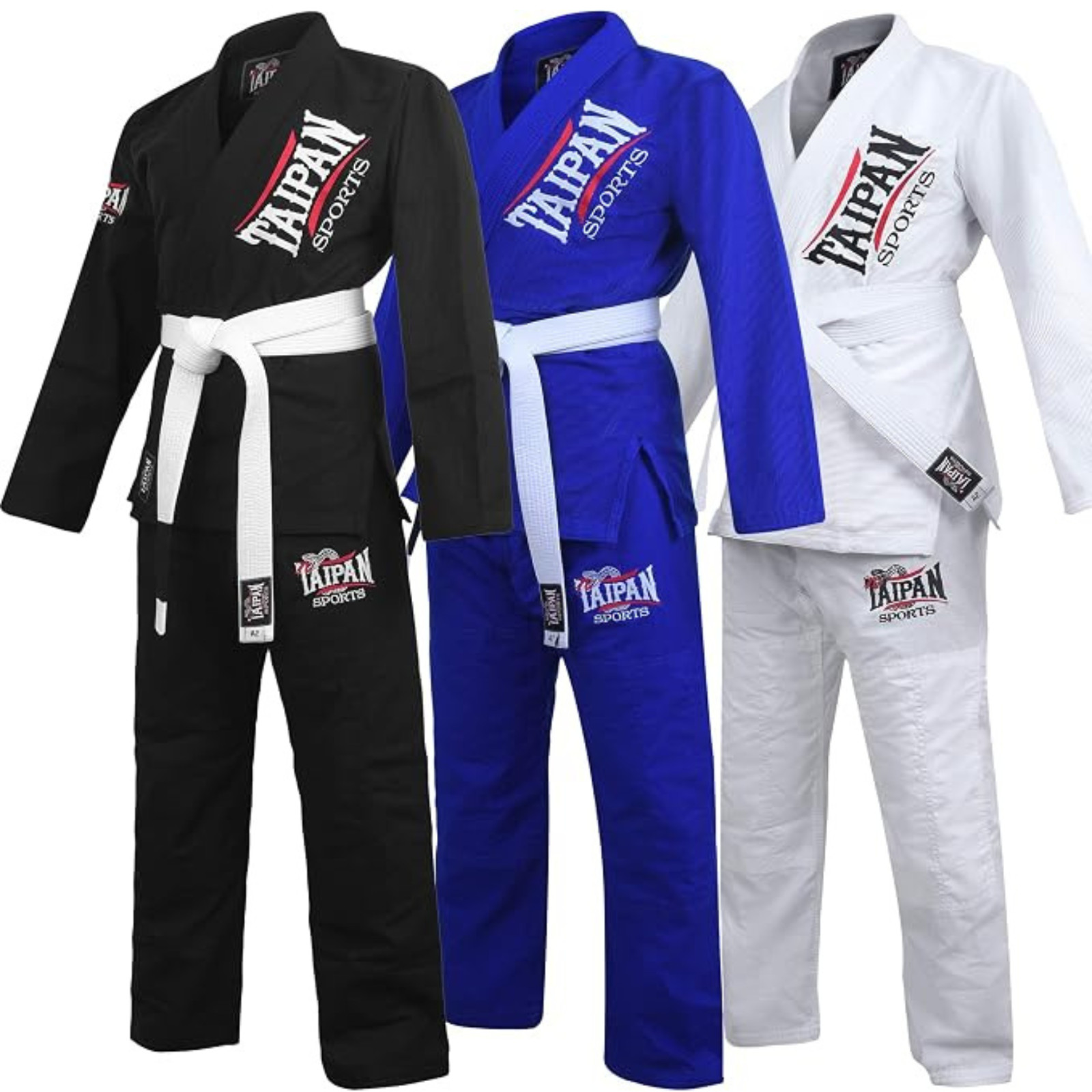 Taipan BJJ Gi for Men Ultra Lightweight Preshrunk Brazilian Jiu Jitsu + Belt