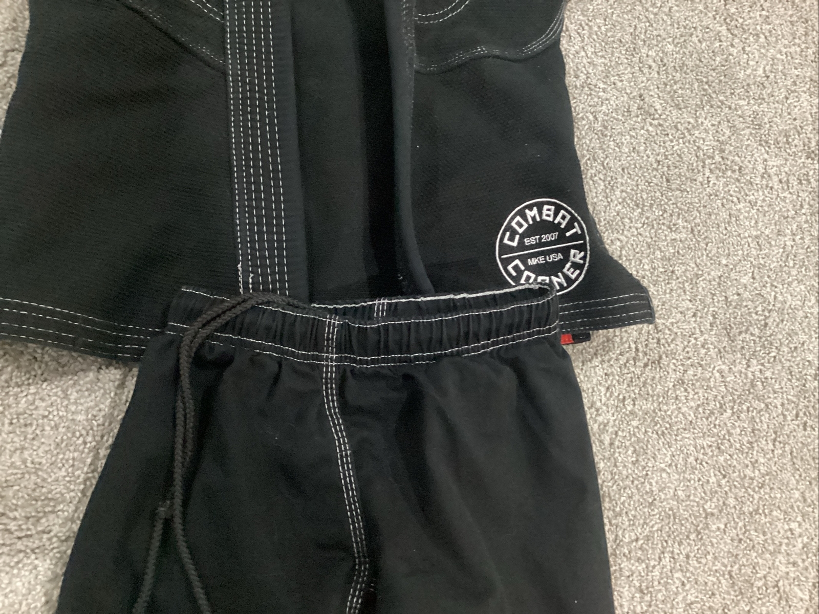 CRNR Combat Jiu Jitsu Gi Mens Size Y-00 Kimono BJJ Fighting Black With Pants