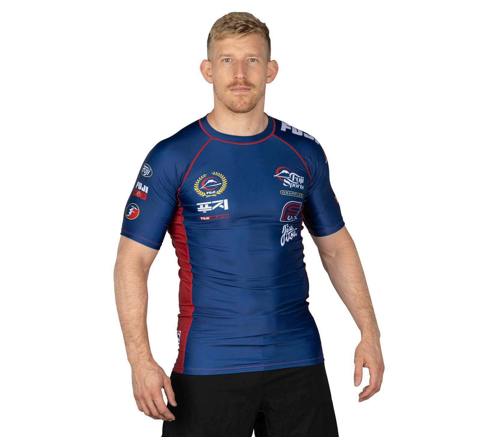Fuji XTR Extreme MMA BJJ Jiu Jitsu ShortSleeve Short Sleeve Rashguard Navy Blue
