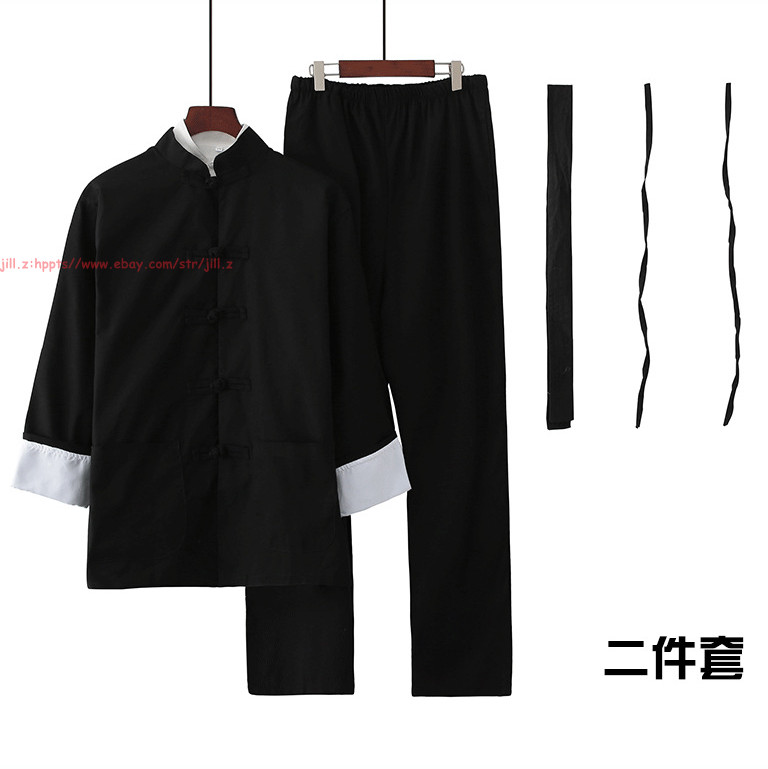 Men’s Kung Fu Suit Cotton Chinese Style Martial Art Uniform Cotton Tai Chi Sets