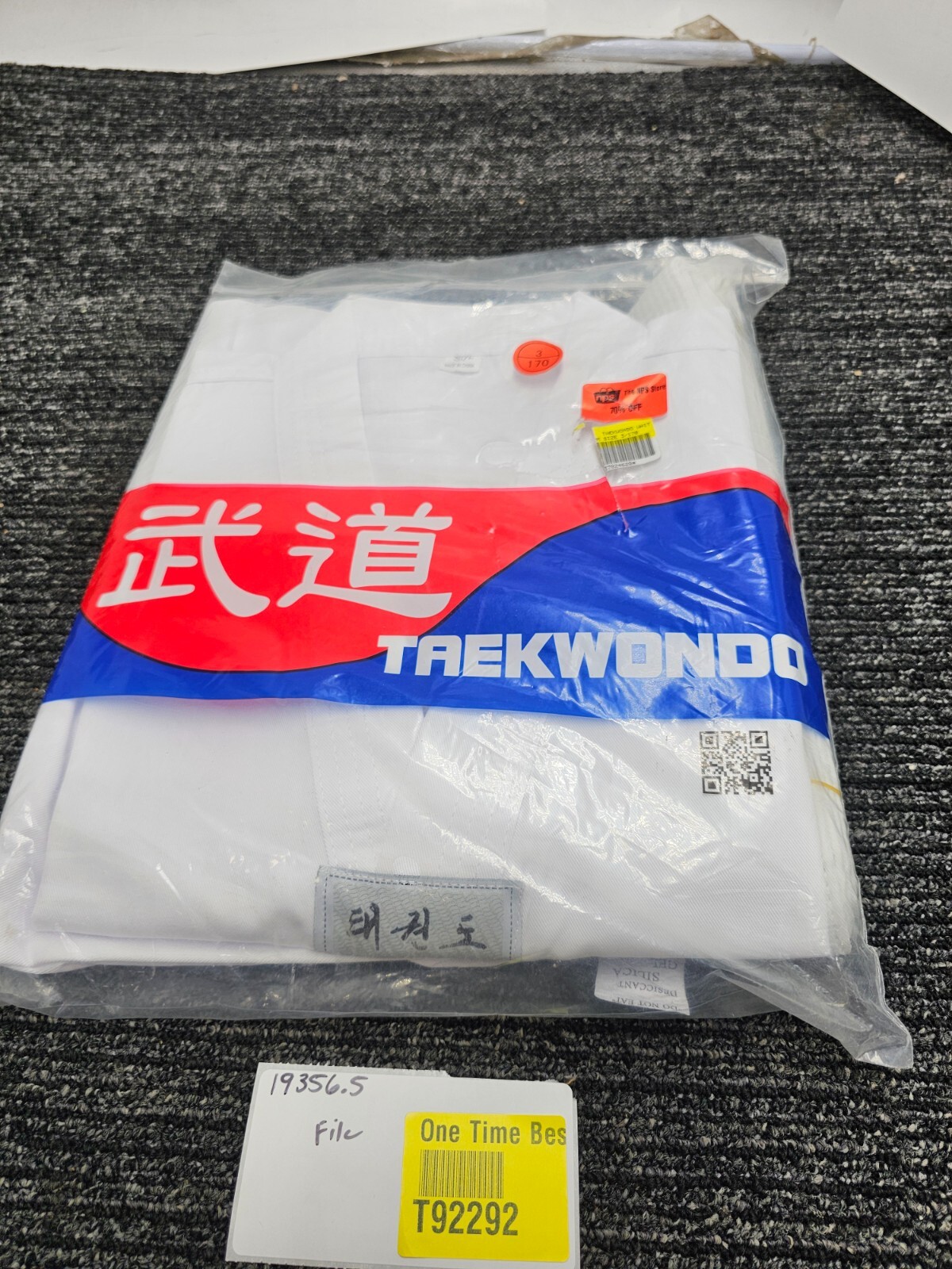 Taekwondo White Uniform Outfit Top and Pants Sash 3/170