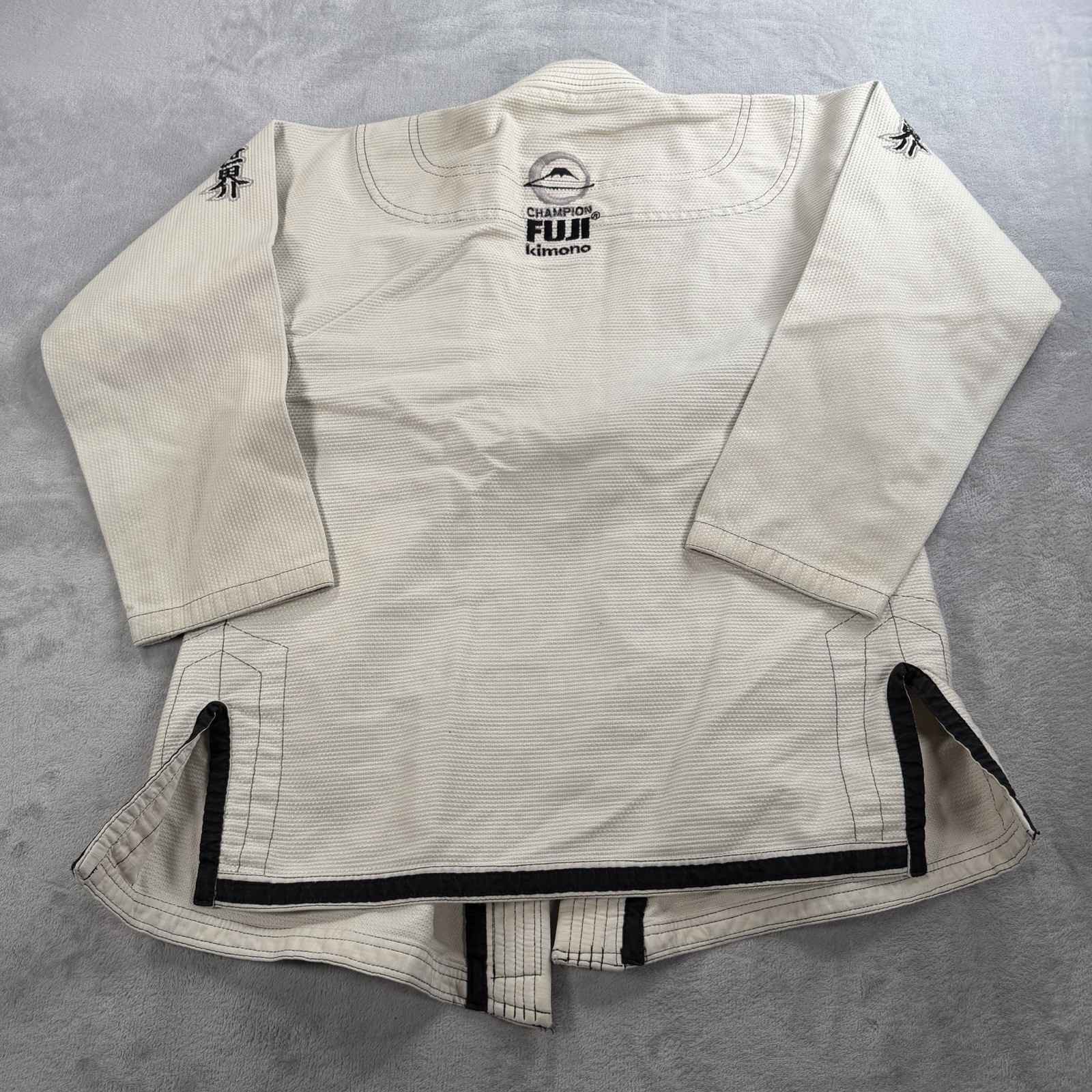 Fuji Sekai BJJ Gi Kimono Jacket White Mens A1 Brazilian Jiu Jitsu Embroidered