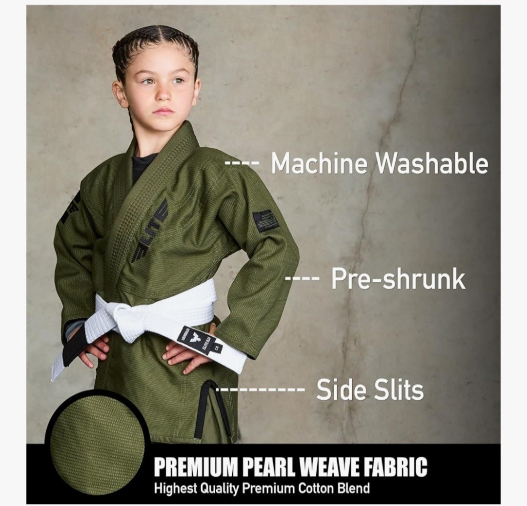 Elite Sports IBJJF Ultra Light BJJ Brazilian Jiu Jitsu Gi for Kids 1 C1