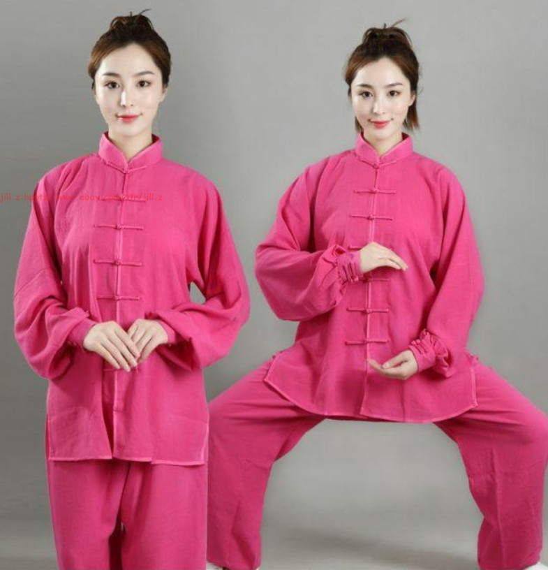 Cotton linen Unisex Tai Chi Suit Morning Exercise Uniform Kung Fu Clothing Suit