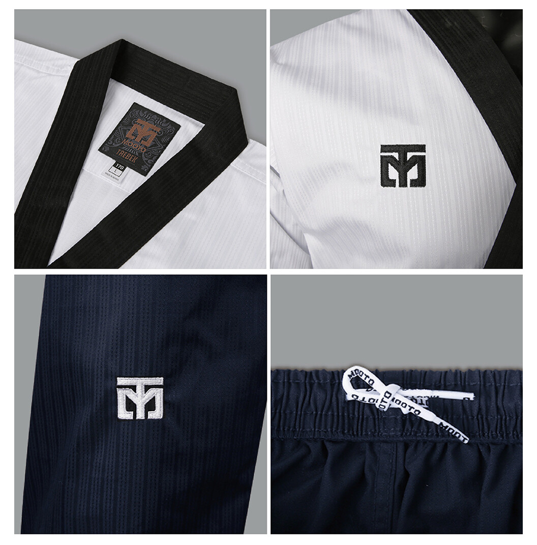 Male Mooto Taekwondo Poomsae Uniform Gi Dobok TKD TF Kukkiwon Approved New