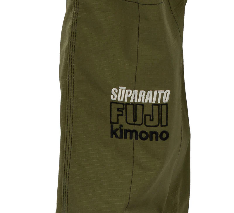 Fuji Suparaito Jiu Jitsu Gi Sz A2 BJJ Lightweight Green Khaki