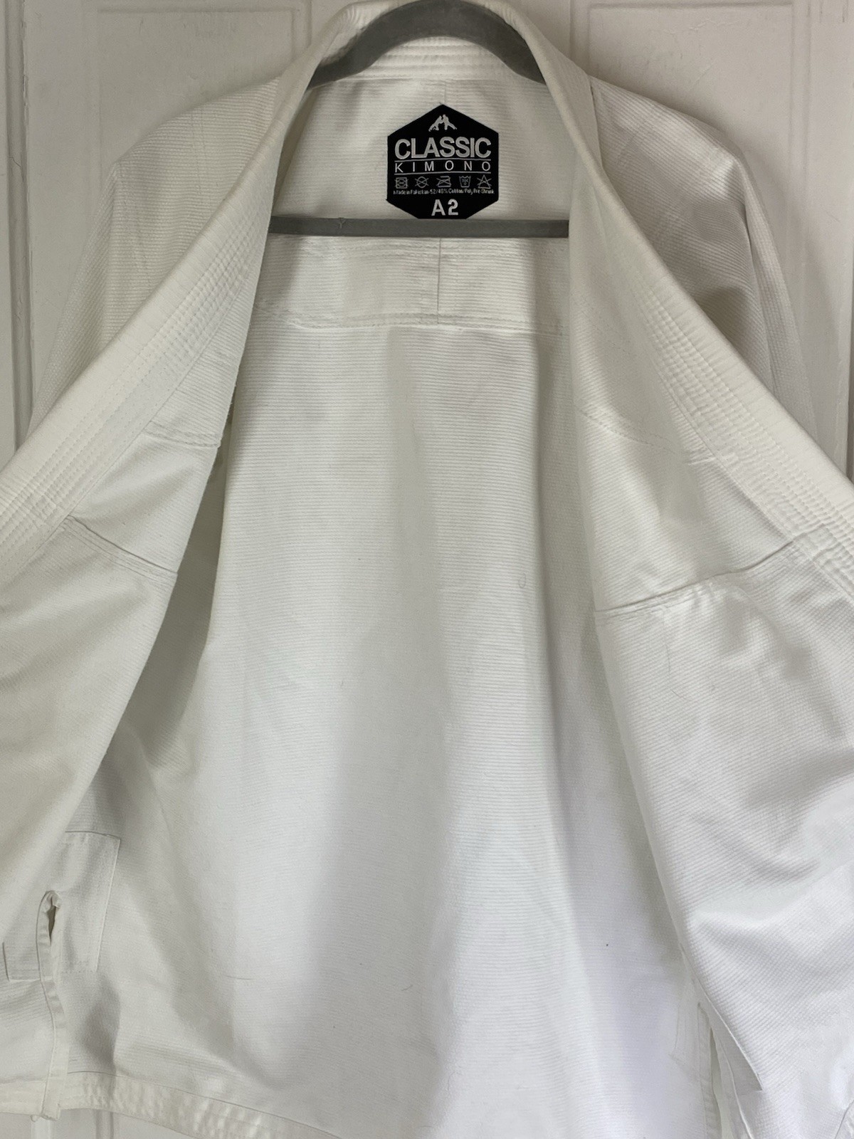 Classic Kimono (Adult Size A2) White Heavyweight Cotton/Polyester Jiu Jitsu Top