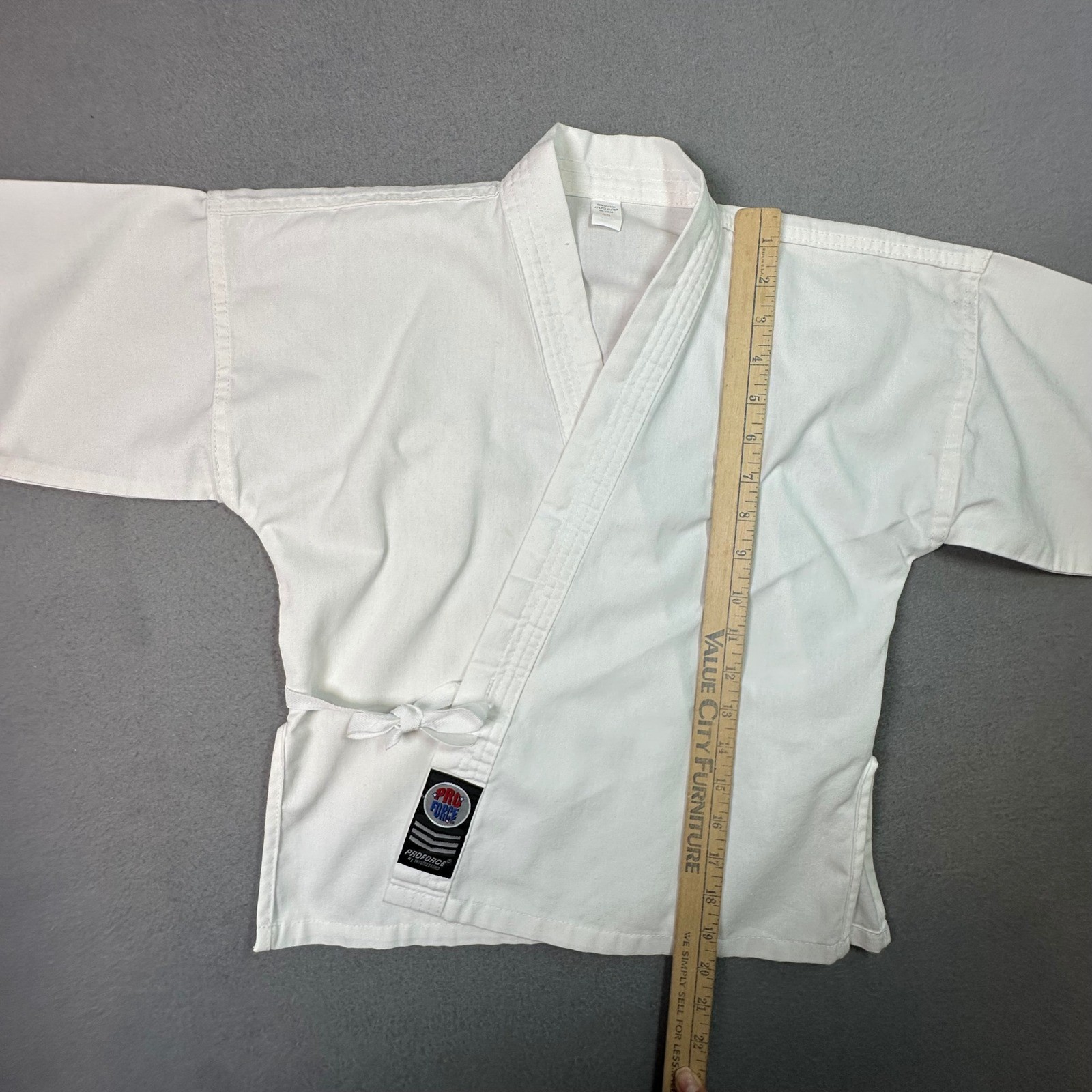 ProForce Karate Gi Martial Arts Uniform Top with White Belt Sz 00 White Student