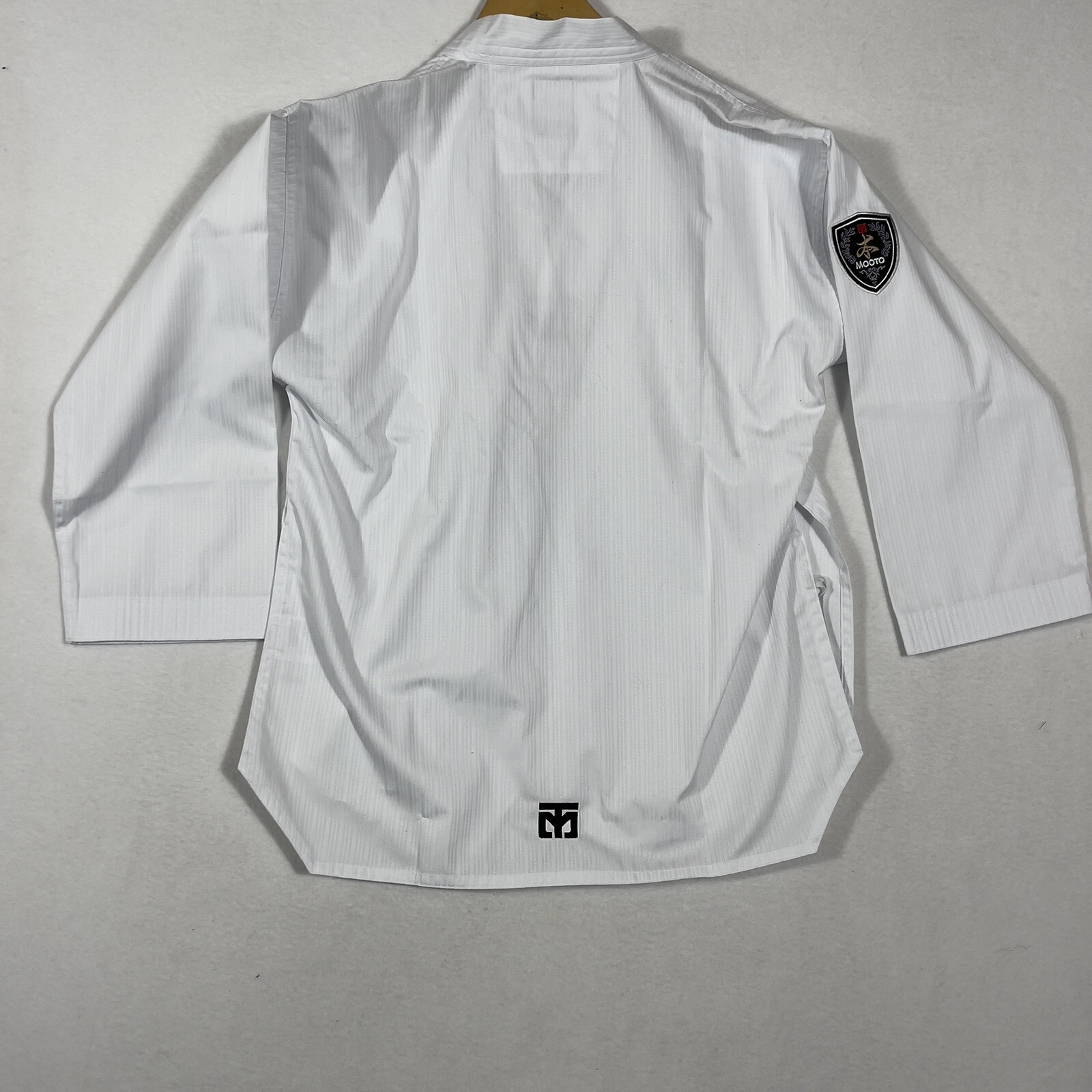 Mooto Jacket Shirt Taekwondo Competition WTF White Sz 150(1).