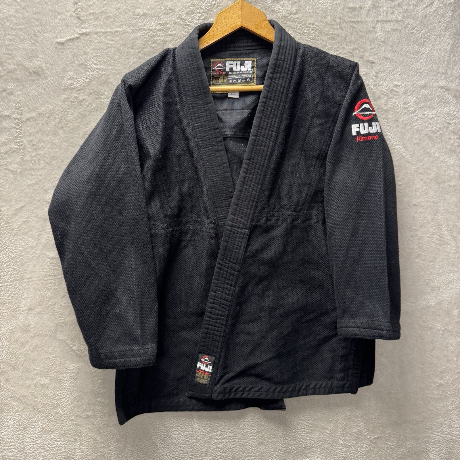 Fuji Kimono Youth C3 Black All Around BJJ Gi & Gear MMA Karate Jiu-Jitsu Judo