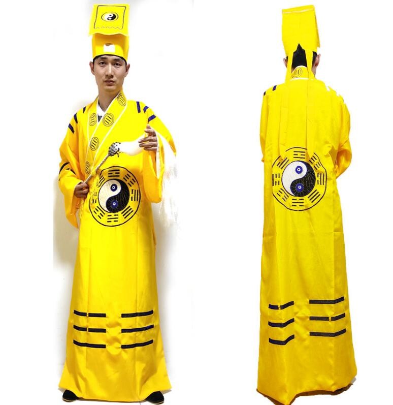 New Wudang Taoist Robe Wushu Kung Fu Tai Chi Morning exercise Uniform with Hat