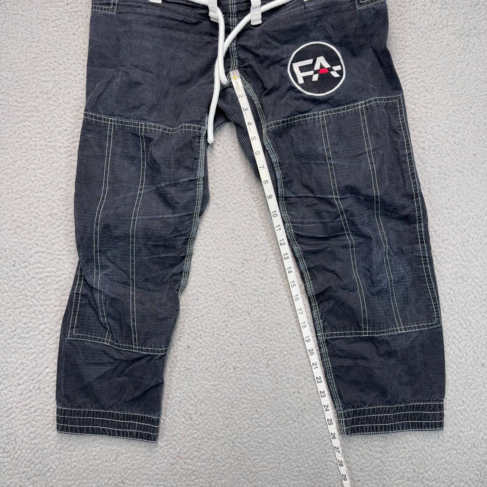 Ferro Academy Gi Pants Adult Size A1 Black Jiujitsu MMA Drawstring Athletic