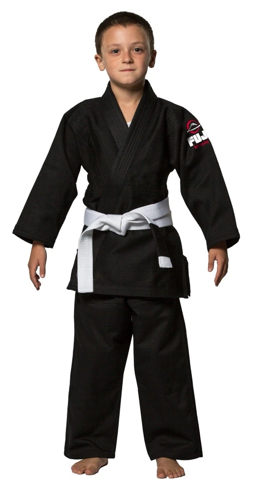 Fuji Kids Youth Boy Girl All Around Brazilian Jiu Jitsu Gi BJJ Uniform Black NEW