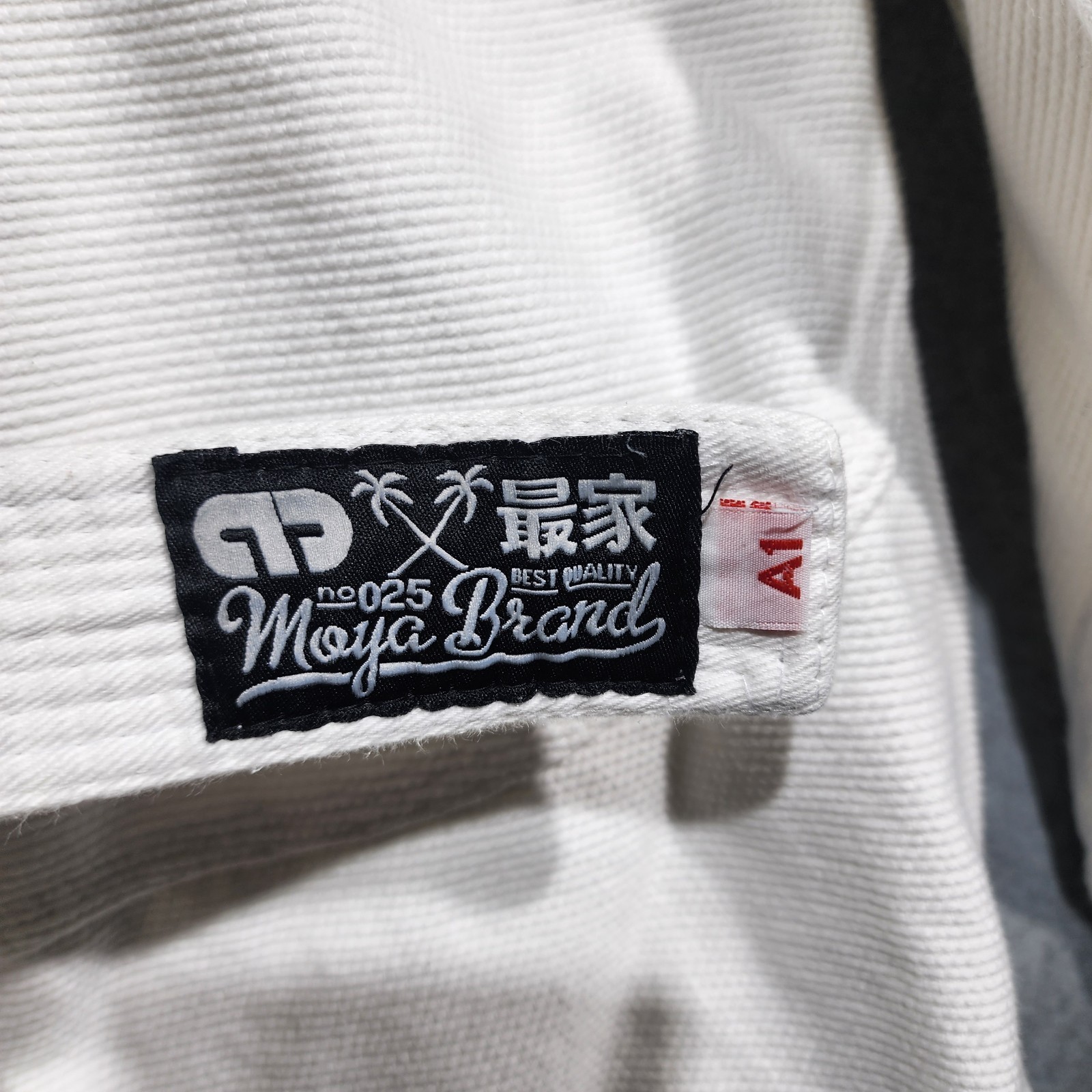 Moya Brand A1 White BJJ Gi Jiu Jitsu Kimono Uniform Jacket Pants Belt Adult Set