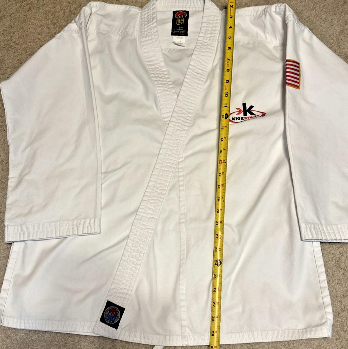 Gladiator by ProForce Kickstart Kids Martial Arts Karate Gi Uniform White Size 5